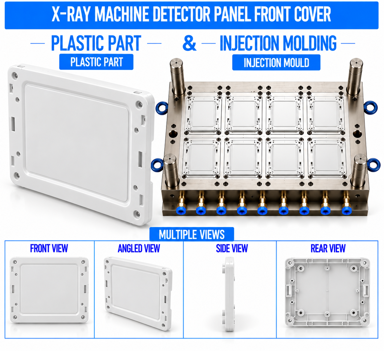 X-Ray Machine Plastic Detector Panel Front Cover Mould and Moulding Service